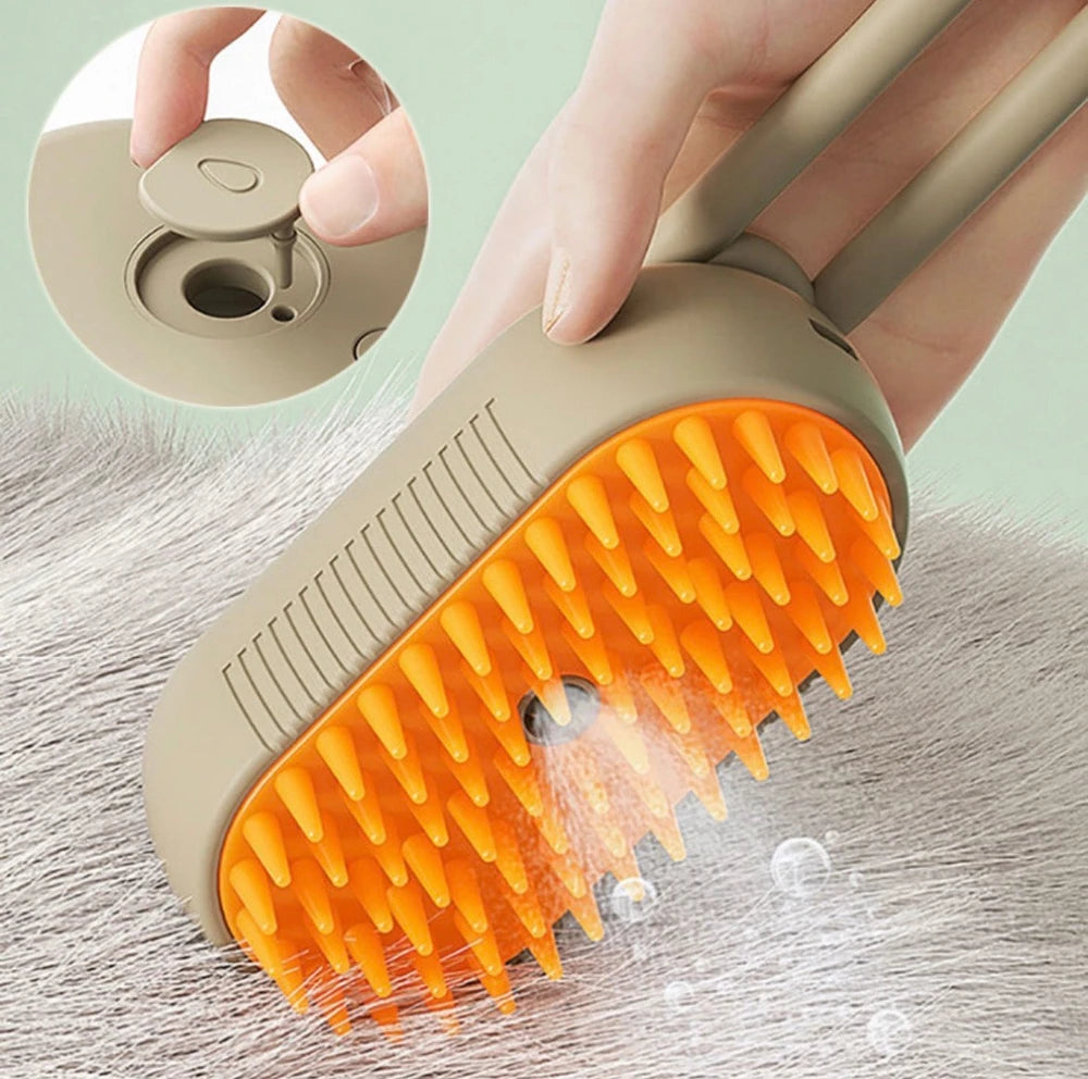 Electric Pet Steam Grooming Brush