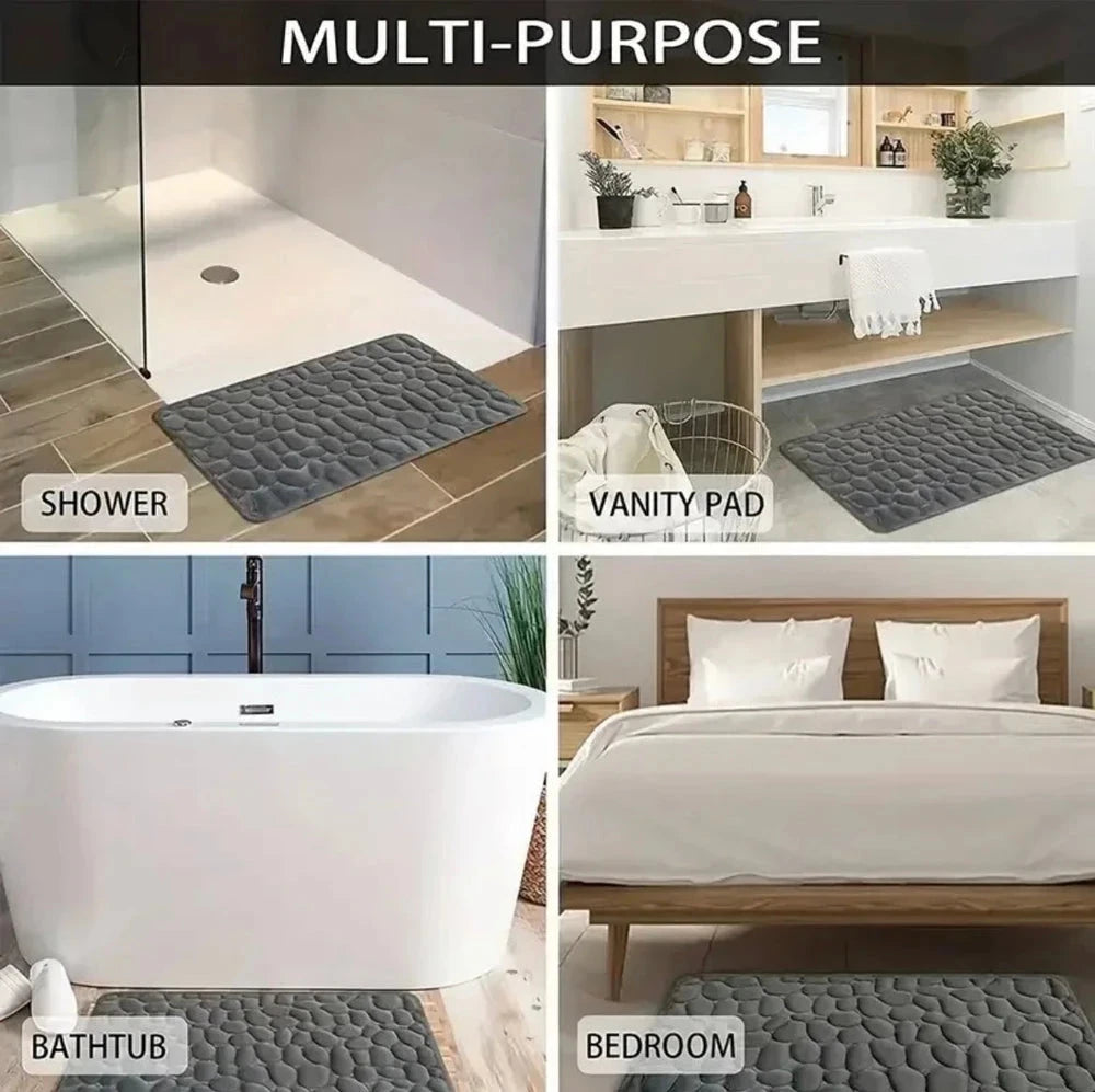 Cobblestone Designed Bathroom Mat