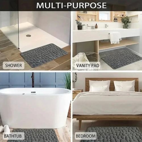 Cobblestone Designed Bathroom Mat
